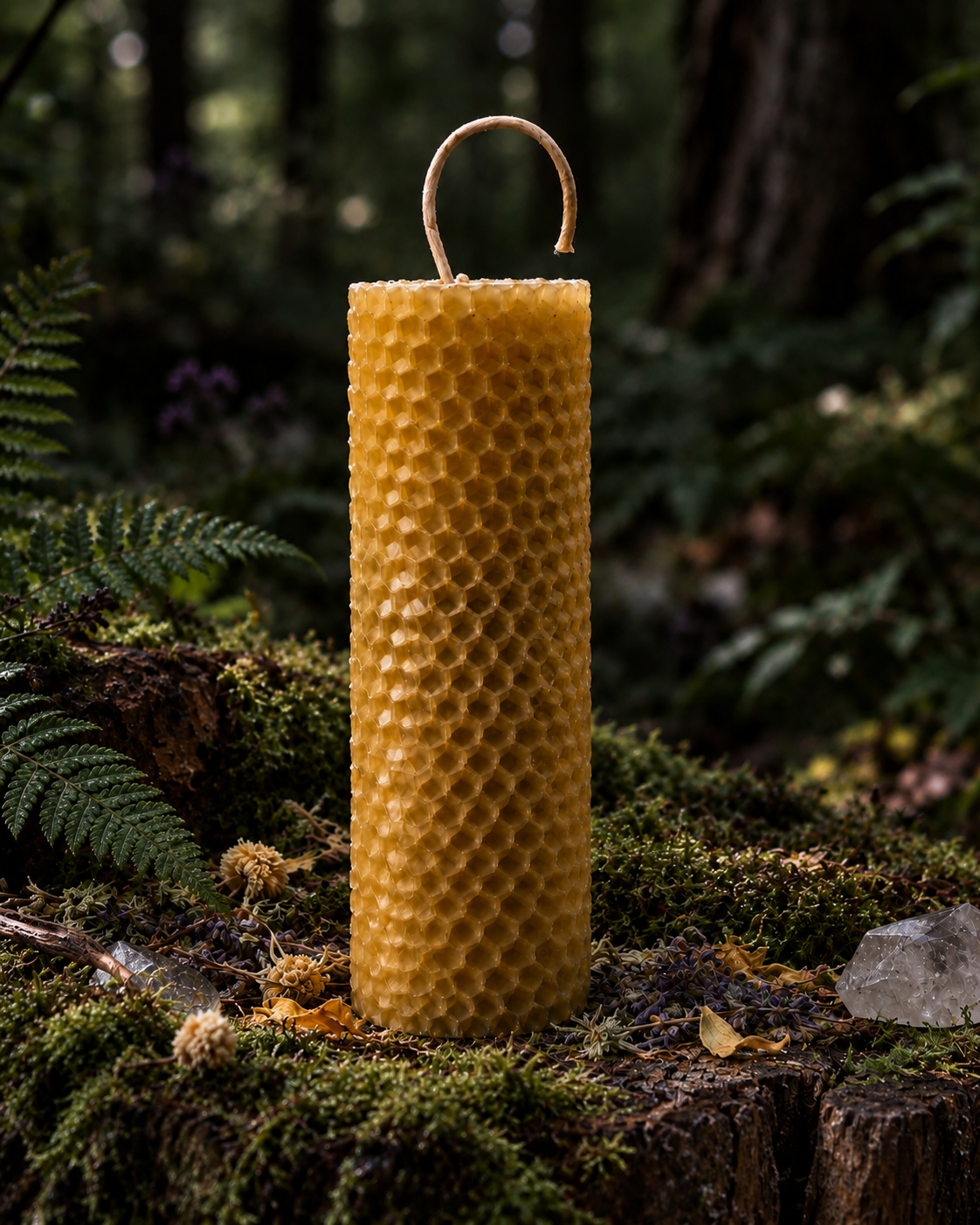 Renewal Candle Made from Beeswax Foundation – Cleansing, Rebuilding and Aura Strengthening