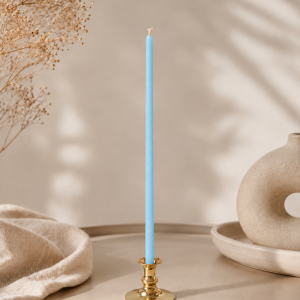 Light Blue Ritual Intention Candles – 20 Natural Beeswax Candles, 260 × 6 mm