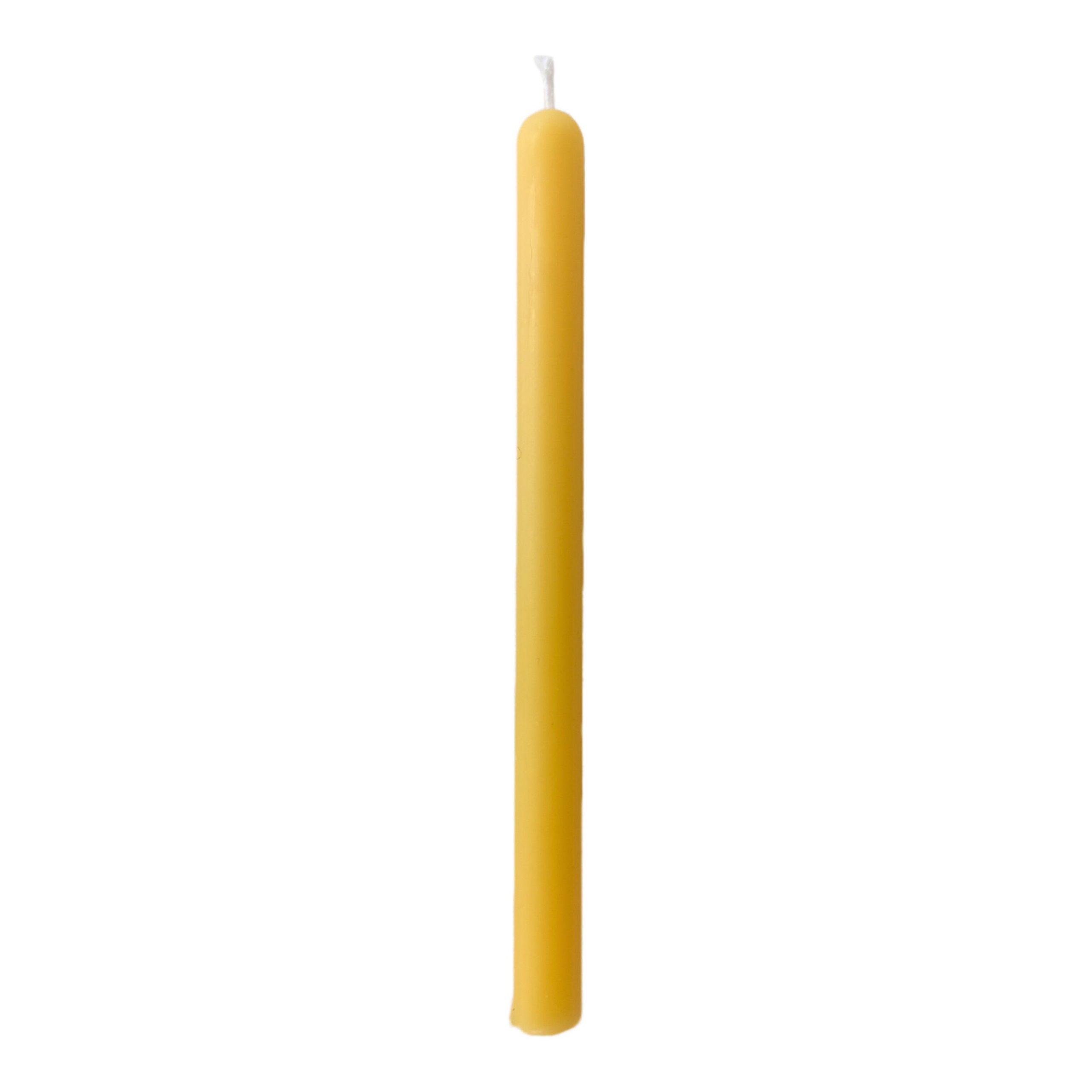 Yellow Natural Ritual Intention Candle Made from Beeswax