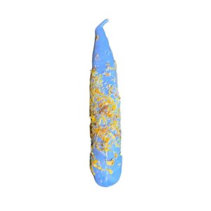 Blue Ritual Candle for Official and Legal Matters with Herbs