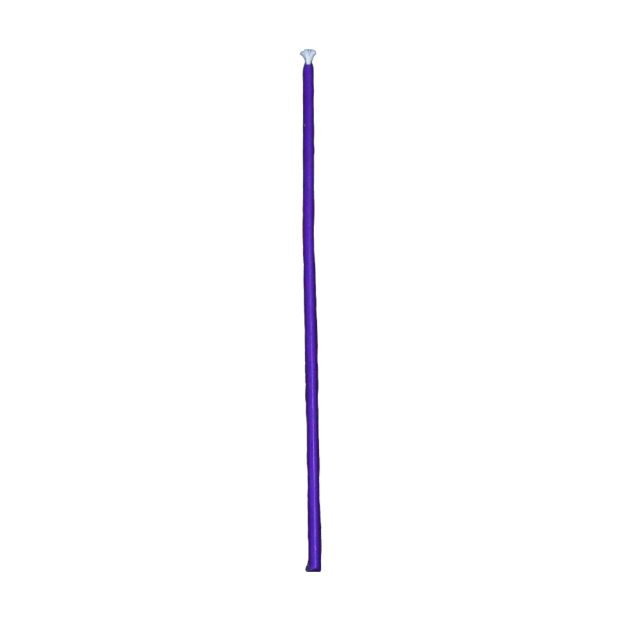 Purple Ritual Candles for Spiritual Protection, Transformation and Intuition – 20 Natural Beeswax Candles, 260 × 6 mm
