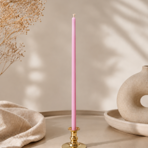Pink Ritual Candles for Love, Harmony and Relationships – 20 Natural Beeswax Candles, 260 × 6 mm