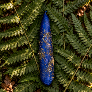 “Domus Aegis” Home Protection Ritual Candle – Blue Herbal Beeswax Candle