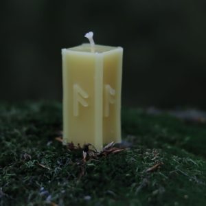 Ansuz Rune Ritual Candle Made from Natural Beeswax