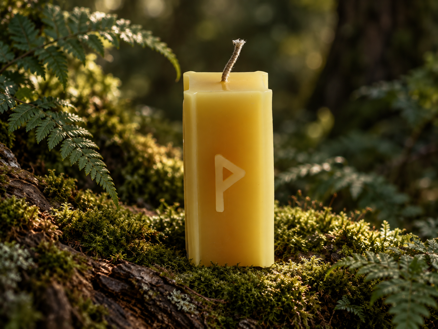 Wunjo rune candle