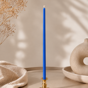 Blue Ritual Intention Candles – 20 Natural Beeswax Candles, 260 × 6 mm