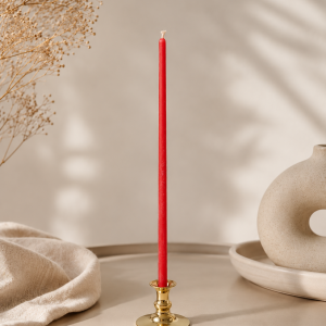Red Ritual Candles for Passion, Strength and Desire – 20 Natural Beeswax Candles, 260 × 6 mm