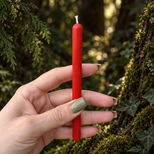 Red Ritual Intention Candle Made from Natural Beeswax