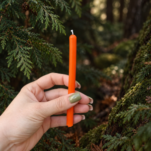 Orange Ritual Intention Candle Made from Natural Beeswax